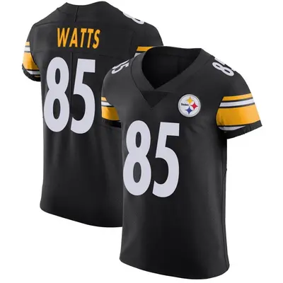 Men's Elite Duece Watts Pittsburgh Steelers Black Team Color Vapor Untouchable Jersey
