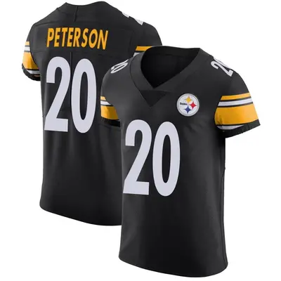Men's Elite Patrick Peterson Pittsburgh Steelers Black Team Color Vapor Untouchable Jersey