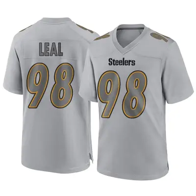 Men's Game DeMarvin Leal Pittsburgh Steelers Gray Atmosphere Fashion Jersey