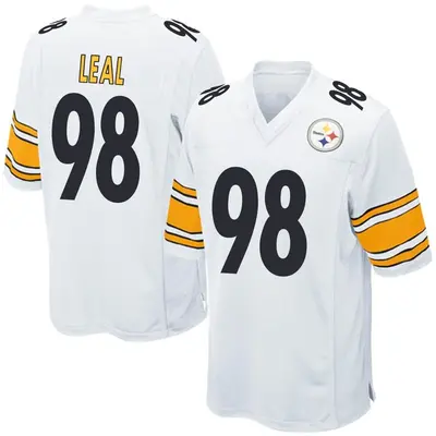 Men's Game DeMarvin Leal Pittsburgh Steelers White Jersey