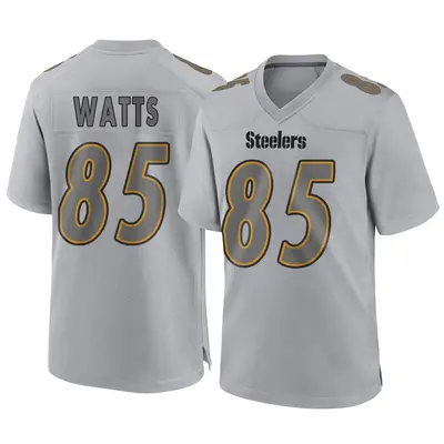 Men's Game Duece Watts Pittsburgh Steelers Gray Atmosphere Fashion Jersey