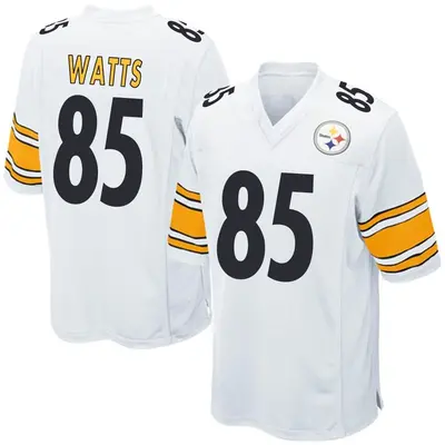 Men's Game Duece Watts Pittsburgh Steelers White Jersey