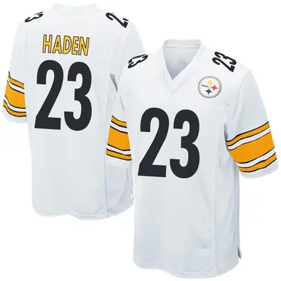 Men's Game Joe Haden Pittsburgh Steelers White Jersey