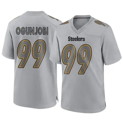 Men's Game Larry Ogunjobi Pittsburgh Steelers Gray Atmosphere Fashion Jersey