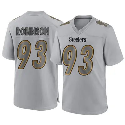Men's Game Mark Robinson Pittsburgh Steelers Gray Atmosphere Fashion Jersey
