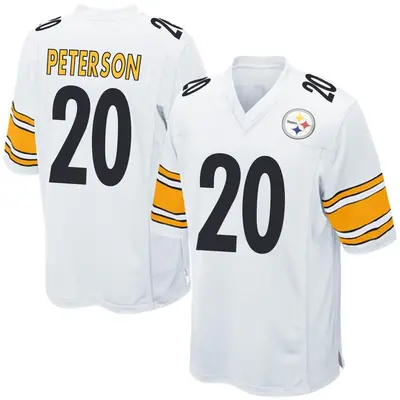 Men's Game Patrick Peterson Pittsburgh Steelers White Jersey