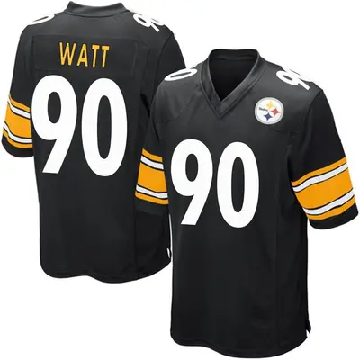 Men's Game T.J. Watt Pittsburgh Steelers Black Team Color Jersey