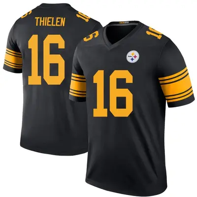 Men's Legend Adam Thielen Pittsburgh Steelers Black Color Rush Jersey