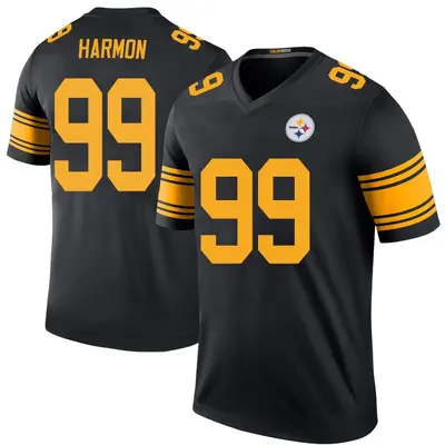 Men's Legend Derrick Harmon Pittsburgh Steelers Black Color Rush Jersey