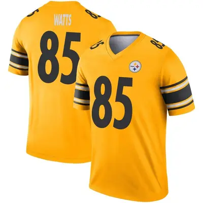 Men's Legend Duece Watts Pittsburgh Steelers Gold Inverted Jersey