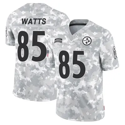 Men's Limited Duece Watts Pittsburgh Steelers Arctic Camo 2024 Salute to Service Jersey