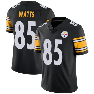 Men's Limited Duece Watts Pittsburgh Steelers Black Team Color Vapor Untouchable Jersey