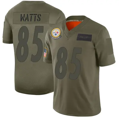 Men's Limited Duece Watts Pittsburgh Steelers Camo 2019 Salute to Service Jersey