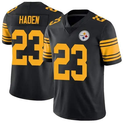 Men's Limited Joe Haden Pittsburgh Steelers Black Color Rush Jersey