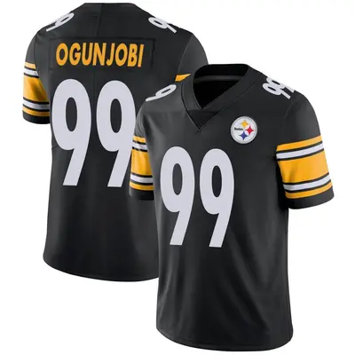 Men's Limited Larry Ogunjobi Pittsburgh Steelers Black Team Color Vapor Untouchable Jersey