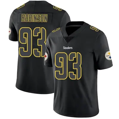 Men's Limited Mark Robinson Pittsburgh Steelers Black Impact Jersey