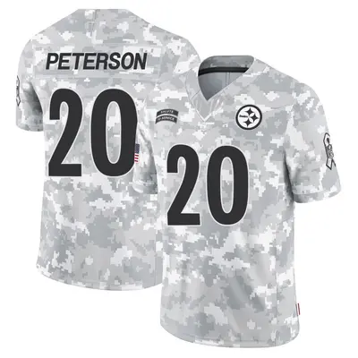 Men's Limited Patrick Peterson Pittsburgh Steelers Arctic Camo 2024 Salute to Service Jersey