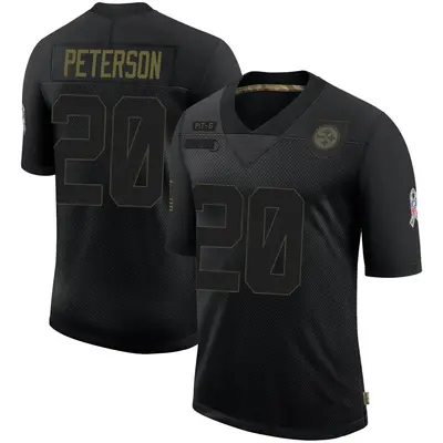 Men's Limited Patrick Peterson Pittsburgh Steelers Black 2020 Salute To Service Jersey