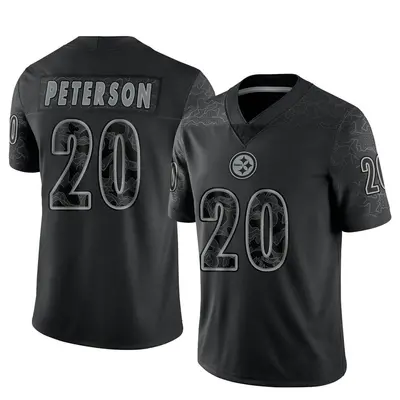 Men's Limited Patrick Peterson Pittsburgh Steelers Black Reflective Jersey