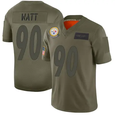 Men's Limited T.J. Watt Pittsburgh Steelers Camo 2019 Salute to Service Jersey