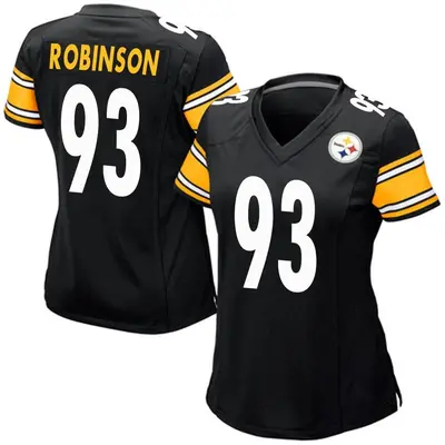 Women's Game Mark Robinson Pittsburgh Steelers Black Team Color Jersey