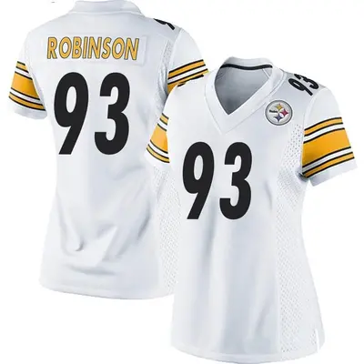Women's Game Mark Robinson Pittsburgh Steelers White Jersey
