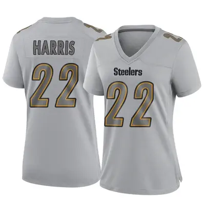 Women's Game Najee Harris Pittsburgh Steelers Gray Atmosphere Fashion Jersey