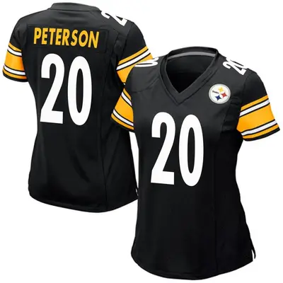 Women's Game Patrick Peterson Pittsburgh Steelers Black Team Color Jersey
