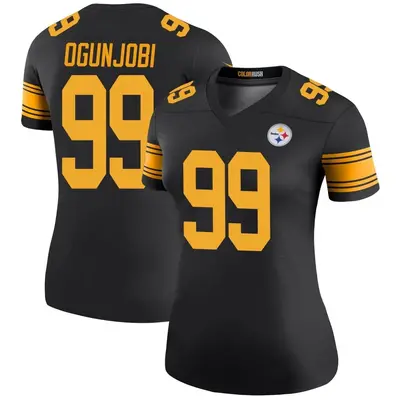 Women's Legend Larry Ogunjobi Pittsburgh Steelers Black Color Rush Jersey