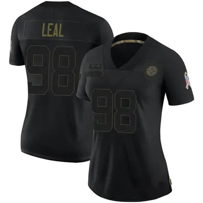 Women's Limited DeMarvin Leal Pittsburgh Steelers Black 2020 Salute To Service Jersey