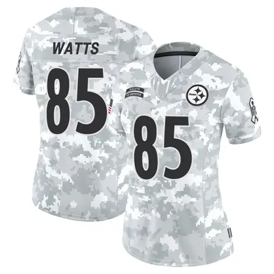 Women's Limited Duece Watts Pittsburgh Steelers Arctic Camo 2024 Salute to Service Jersey