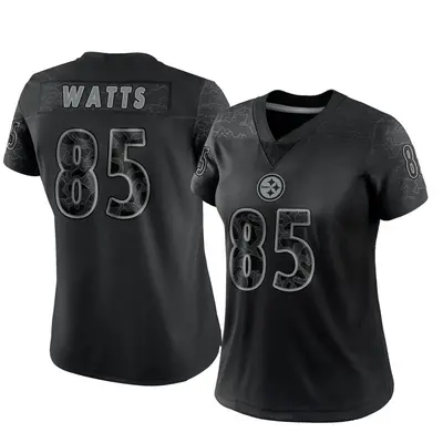 Women's Limited Duece Watts Pittsburgh Steelers Black Reflective Jersey
