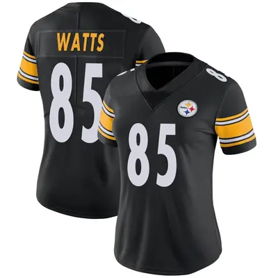 Women's Limited Duece Watts Pittsburgh Steelers Black Team Color Vapor Untouchable Jersey