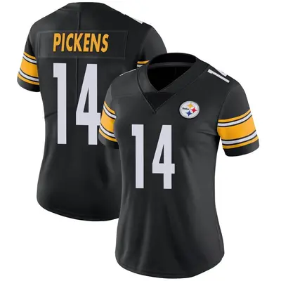 Women's Limited George Pickens Pittsburgh Steelers Black Team Color Vapor Untouchable Jersey