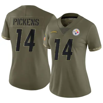 Women's Limited George Pickens Pittsburgh Steelers Olive 2022 Salute To Service Jersey