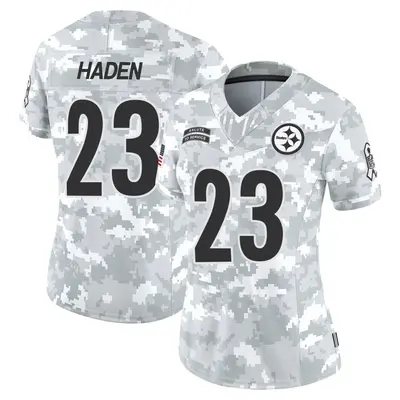 Women's Limited Joe Haden Pittsburgh Steelers Arctic Camo 2024 Salute to Service Jersey