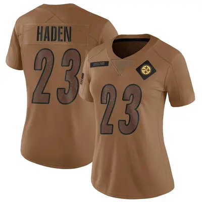 Women's Limited Joe Haden Pittsburgh Steelers Brown 2023 Salute To Service Jersey