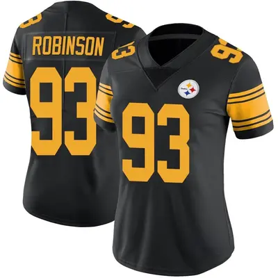 Women's Limited Mark Robinson Pittsburgh Steelers Black Color Rush Jersey