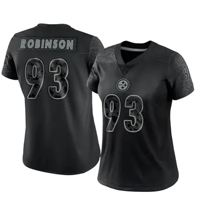 Women's Limited Mark Robinson Pittsburgh Steelers Black Reflective Jersey