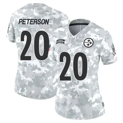 Women's Limited Patrick Peterson Pittsburgh Steelers Arctic Camo 2024 Salute to Service Jersey
