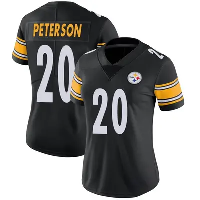 Women's Limited Patrick Peterson Pittsburgh Steelers Black Team Color Vapor Untouchable Jersey