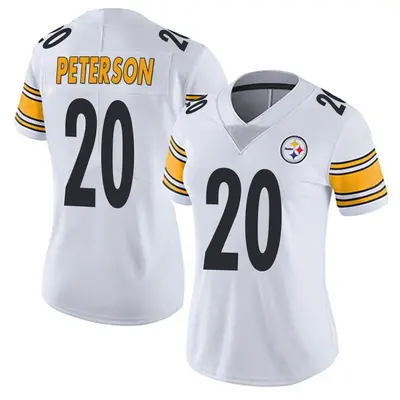 Women's Limited Patrick Peterson Pittsburgh Steelers White Vapor Untouchable Jersey