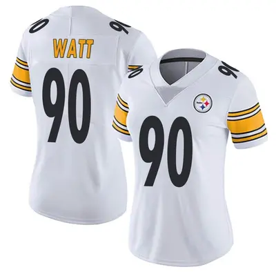 Women's Limited T.J. Watt Pittsburgh Steelers White Vapor Untouchable Jersey