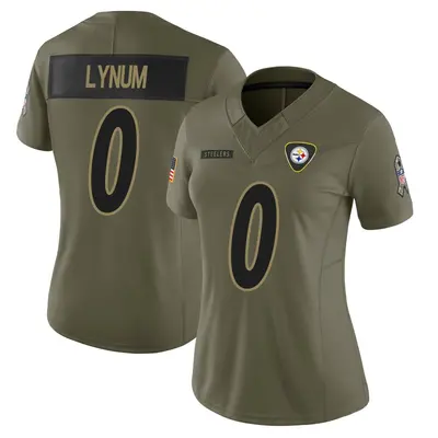 Women's Limited Tamon Lynum Pittsburgh Steelers Olive 2025 Salute to Service Jersey