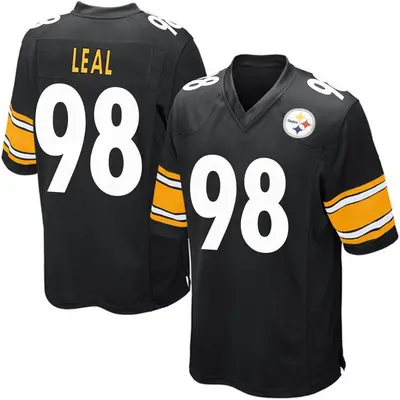 Youth Game DeMarvin Leal Pittsburgh Steelers Black Team Color Jersey