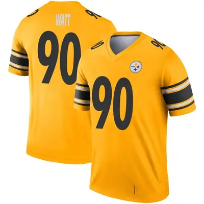 Youth Legend T.J. Watt Pittsburgh Steelers Gold Inverted Jersey