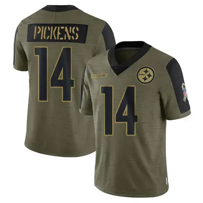 Youth Limited George Pickens Pittsburgh Steelers Olive 2021 Salute To Service Jersey