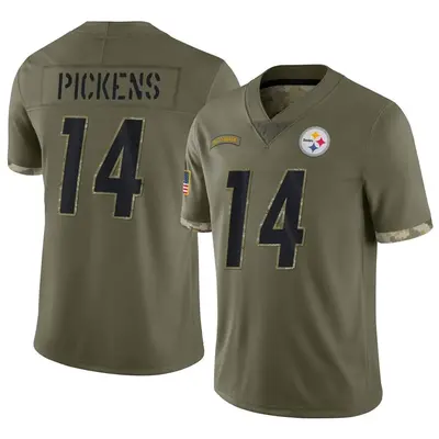 Youth Limited George Pickens Pittsburgh Steelers Olive 2022 Salute To Service Jersey